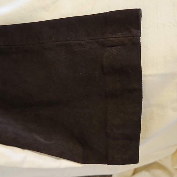 DANIER - SUEDE leather pants - Dark Chocolate Size 2 - Picture 8 of 14